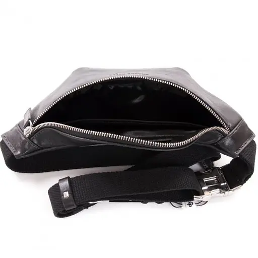 Чоловіча шкіряна сумка на пояс GRANDE PELLE 26х11х7 см sum0022335 - фото 8