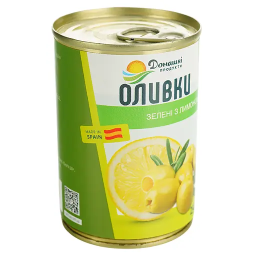 Оливки Домашні продукти зелені з лимоном 292 мл - фото 2
