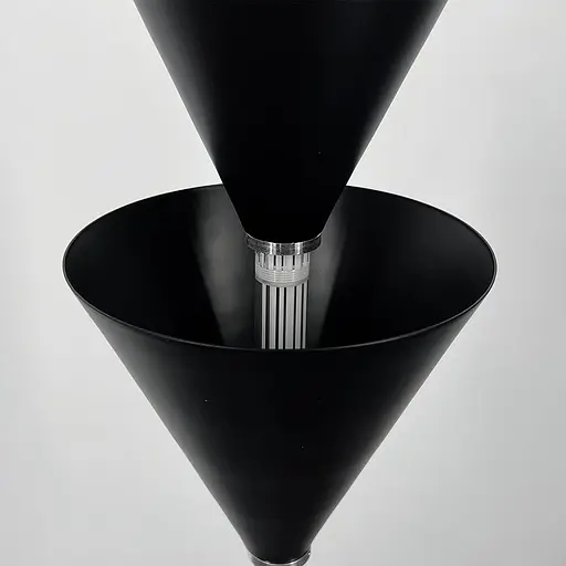 Чорний підвісний світильник із подвійним конусним дизайном Ø 17х40 см | Line F | Арт. MJ347/2 BK - фото 5