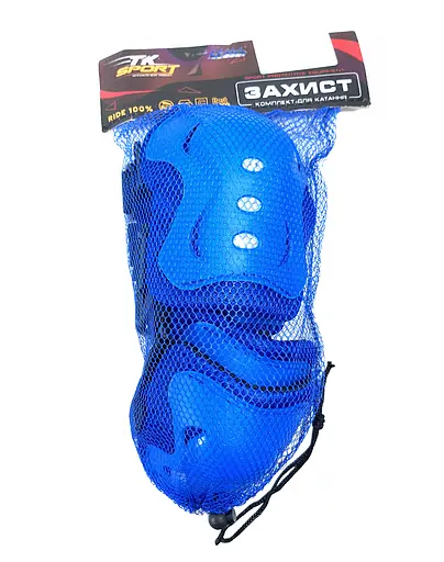 Комплект детской защиты Union group А08 S (5-9 р) сине-черный (G0002246) - фото 3