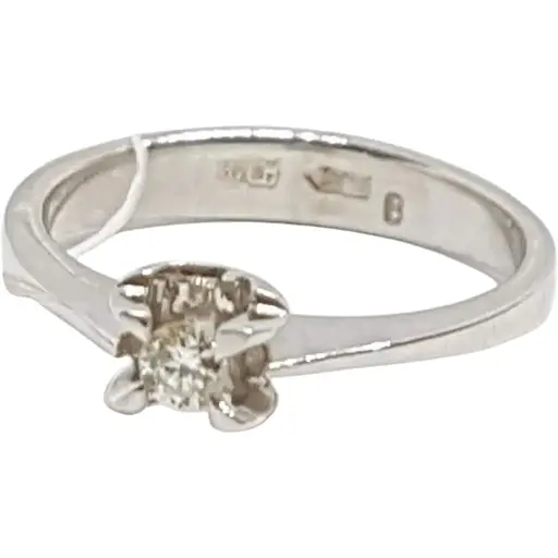 Золотое кольцо Гелиос с бриллиантом. Артикул 101302 15,5