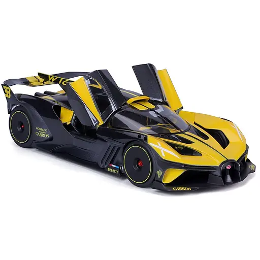 Автомодель Bburago Bugatti Bolide 1:18 черно-желтая (18-11047 YL) - фото 4