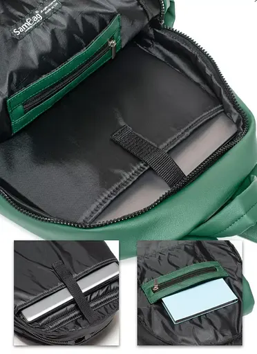 Женский рюкзак Sambag Zard LST зеленый 46 х 28 х 13 см (25018007) - фото 7