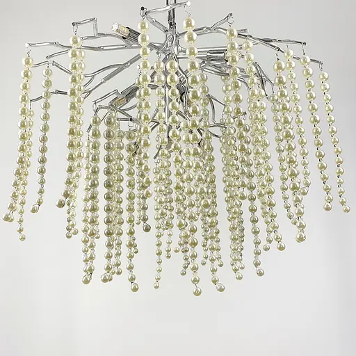 Очаровательная люстра в хроме Pearl selection Line.F Диаметр 60см - фото 1