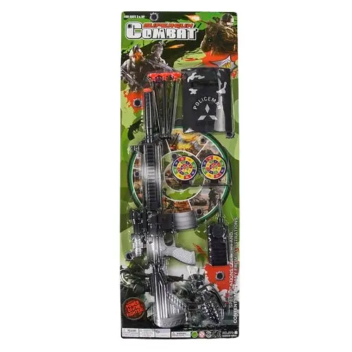 Ігровий набір "Військовий" автомат, 3 патрони на присосці, 2 мішені, аксесуари 579-2/579-3