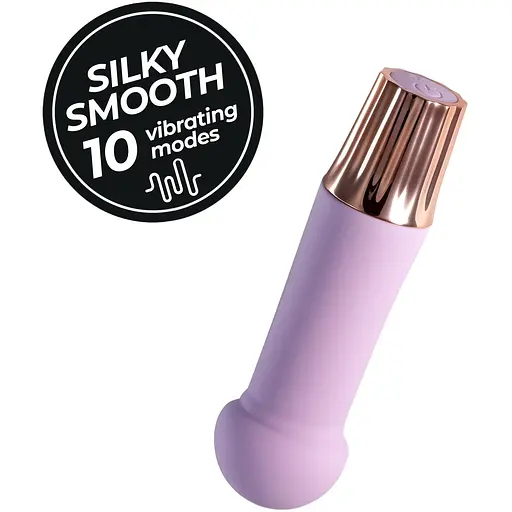 Міні-вібратор Crushious Mellow Puff лавандовий 11 х 3.2 см - фото 5