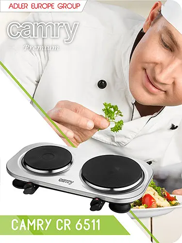 Плита двухканфорная электрическая Camry CR 6511, 2500вт - фото 6