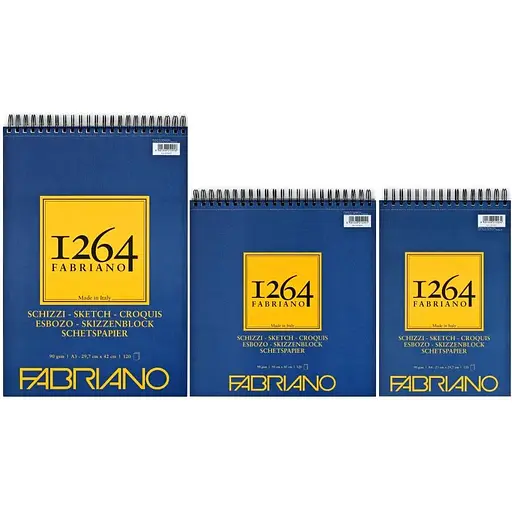 Альбом на спіралі для рисунку та ескізів Fabriano 1264 А4 90г/м2 120л слонова кістка - фото 2