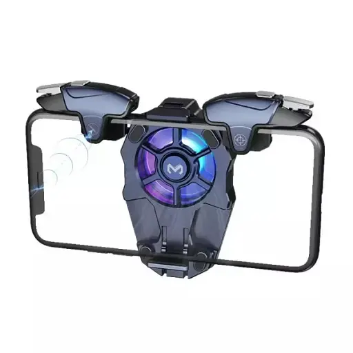 Ігровий макросный тригер зовнішній джойстик для телефону смартфона з Кулером охолодження Memo AK03 ігрові кнопки Black (18539) - фото 3