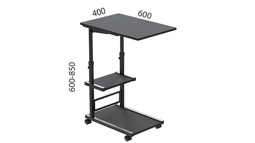 Стол приставной Адан 62x40x60 металл Черный ДСП Сосна Кембра 16мм FRD-102486 - фото 3