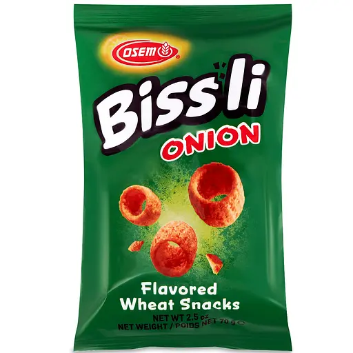 Снеки пшеничні Bissli зі смаком цибулі 70 г