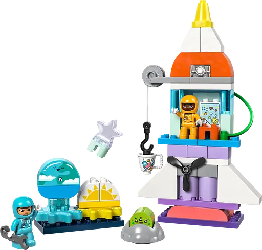 Уценка. Конструктор LEGO DUPLO Приключения на космическом шаттле 3-в-1 58 деталей (10422) - фото 2