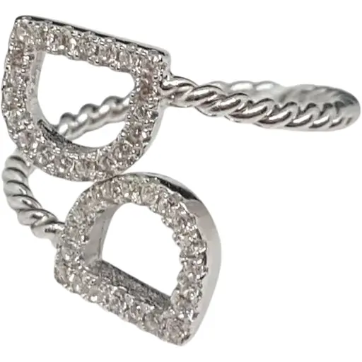 Серебряное кольцо Золотой квартал с фианитами. Артикул 1565 16