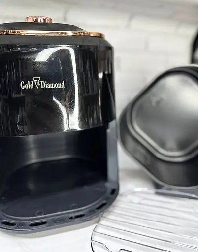 Аэрофритюрница безмасляная Gold Diamond TK 09906 8л 3400 Вт Черная - фото 5