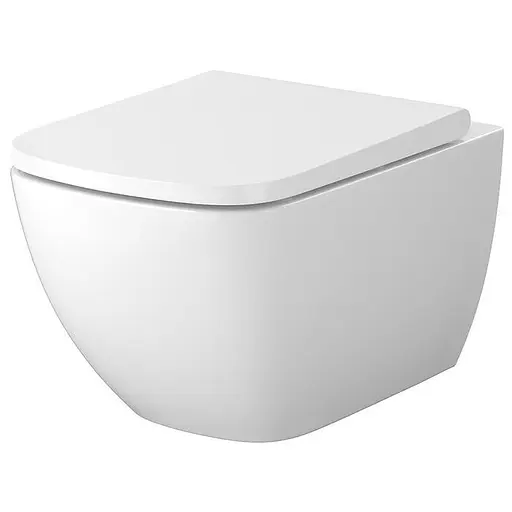 Унитаз подвесной Cersanit Zen Pro Vortex безободковый с сиденьем Slim WRAP duraplast Soft Close S701-882, Белый - фото 1