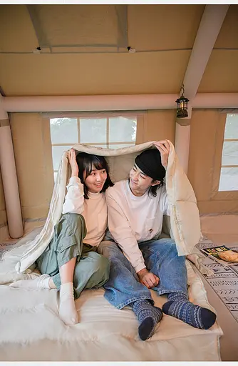 Двухместный спальный мешок Naturehike CNH22SD003 (210 х 145см) Бежевый - фото 2