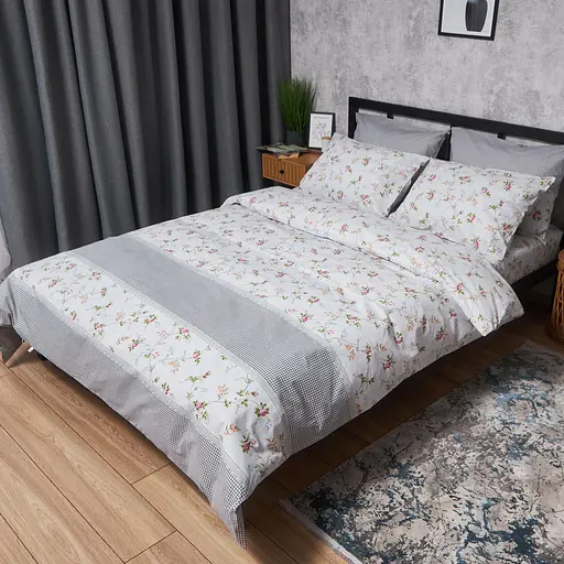 Комплект постельного белья Moon&Star Бязь Gold Люкс Romantic Bloom Семейный 160х220х2 наволочки 2х70х70 - фото 1