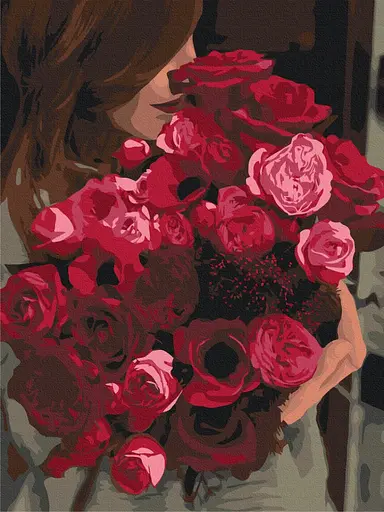 Картина за номерами на підрамнику Brushme Букет від найріднішого