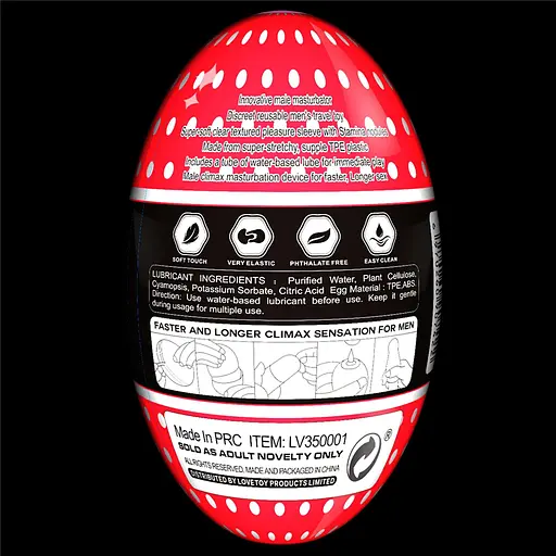 Мастурбатор яйце Lovetoy Giant Egg Stamina Nodules Edition прозорий - фото 4