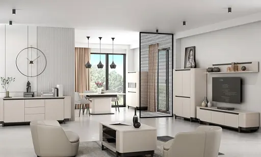 Стіл Vodol 1600/2000x900x750 бежевий з чорною окантовкою TBLT7088 - фото 6