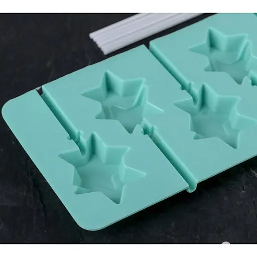 Силиконовая форма для леденцов и конфет на палочке "Звезда", Kitchen Master Красный 87456 - фото 4