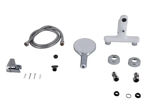 Смеситель для ванной Qtap Jay, Chrome/White (k35) с душевым гарнитуром QTJAY259CRW45553 - фото 4