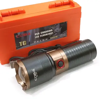 Тактический фонарь CB-X53-TG COP-2580000W мощный LED USB зарядка зум Черный - фото 7