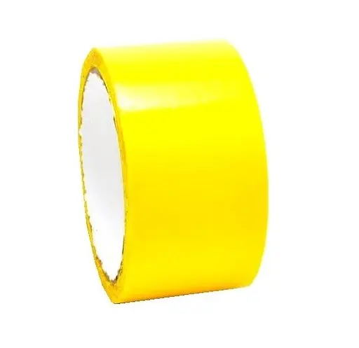 Скотч цветной, 48 мм х 50 ярдов х 40 мкм, желтый