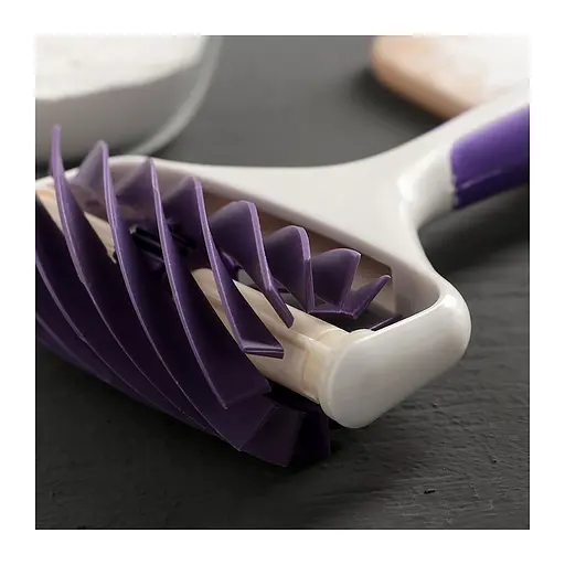 Декоративный кондитерский валик для добавления текстуры в виде диагональных полосок 19.5 см, Kitchen Master Фиолетовый 86194 - фото 3