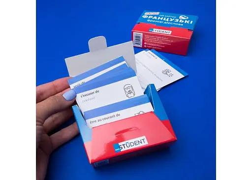 Настольная игра English Student Карточки для изучения французских фразовых глаголов English Student (укр.) (591225960) - фото 3