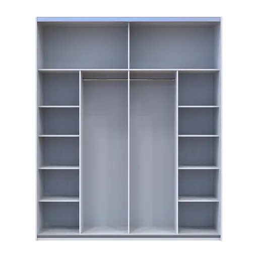 Шкаф купе Doros G-Caiser Белый/Графит 2 ДСП / 3 части 200х60х240 (42005229) - фото 4