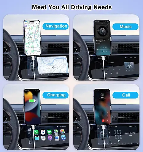 Автомобильный адаптер кабеля CarPlay для зарядного кабеля iPhone 15/16, кабель USB A - USB C длиной 3 фута, совместимый с iPhone 16 - фото 3