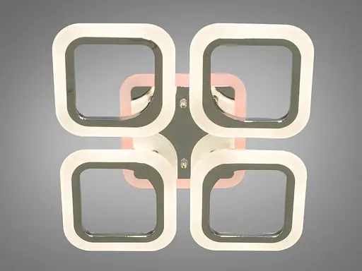 LED-люстра з димером і кольоровою підсвіткою, колір хром, 50W - фото 2