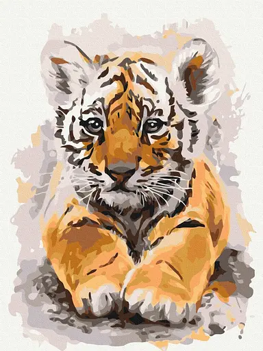 Картина за номерами на підрамнику Brushme Миле тигренятко