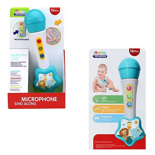 Детский игрушечный микрофон Bambi 846BS со светом и звуком - фото 2