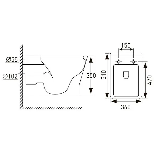 Унитаз подвесной Volle Leon Rimless 13-11-160 с сидением Soft Close Slim, Белый - фото 2