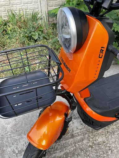 Електроскутер Двомісний Crosser CR1 (800W, 60V, 24ah графенові АБК) Помаранчевий - фото 4