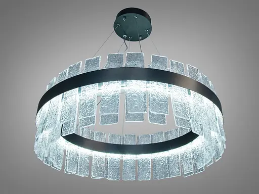 Захоплююча кришталева світлодіодна срібна люстра підвіс, 140Вт - фото 2