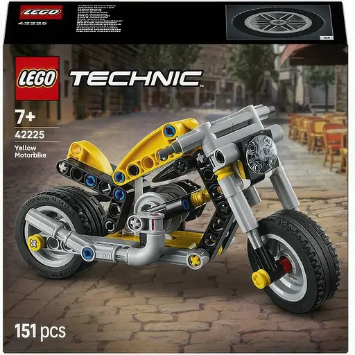 Конструктор LEGO Technic Жовтий мотоцикл 151 деталь (42225) - фото 1