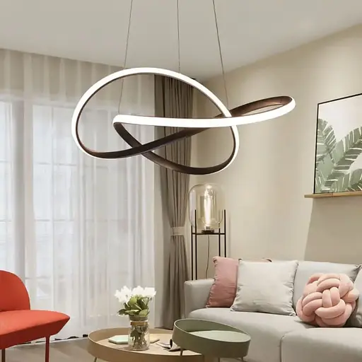 Підвісна люстра TRIO COURSE у чорному каркасі Ø 100 см | Арт. SG 6-1000 BK | Line F - фото 1