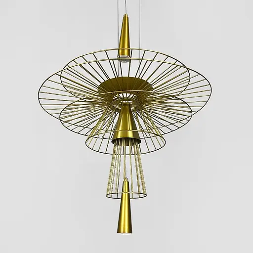 Дизайнерская золотая люстра Gravity Ø 60 см Line F | Ст. D9056-600 GD - фото 5