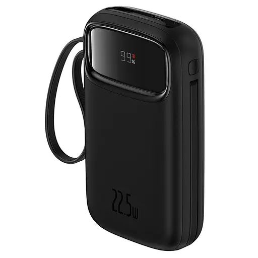 Зовнішній акумулятор Baseus Power Bank QPow2 Dual-Cable 20000mAh 22.5W (P10055000112-B1) Black - фото 3