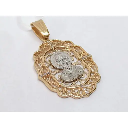 Золота підвіска Золотий Вік з фіанітами. 31110-1/01/1/1 - фото 2