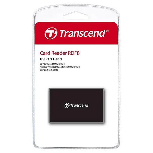 Кардридер Transcend iдер USB 3.1 Multi Card Black (TS-RDF8K2) - фото 2