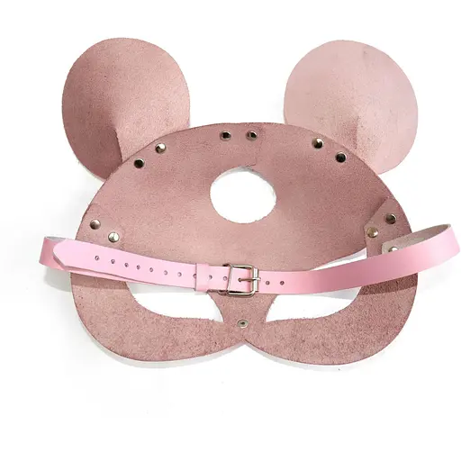 Шкіряна маска зайчика Art of Sex - Mouse Mask, колір Рожевий - фото 4
