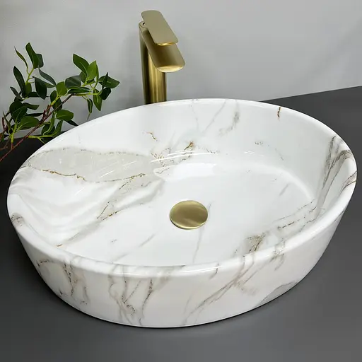 Умивальник VBI Cefalu aiax накладний VBI-015401, Мармур - фото 2