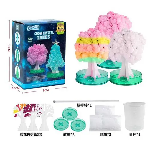 Набір для вирощування кристалів 6688-4, 3 основи для кристалів, ємності, в коробці (6982755050094) - фото 2