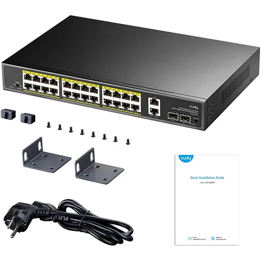 Коммутатор Cudy GS1026PS2 24-Gigabit PoE+ Switch with 2 Uplink Gig Ports and 2 Gig SFP Slots 300W - фото 4