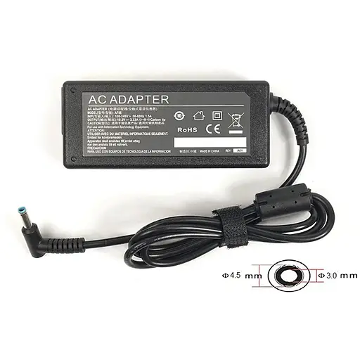 Блок живлення для ноутбуків PowerPlant HP 220V, 19.5V 65W 3.33A (4.5*3.0)