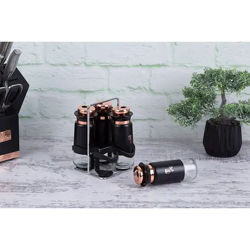 Набір для спецій Berlinger Haus Black Rose Collection на підставці 4 шт. (BH 1999) - фото 4
